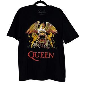 NWOT Official Queen Merch Mens Graphic Crest Logo T-Shirt